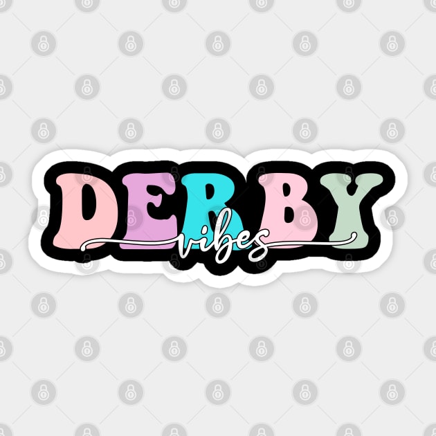 Kentucky Derby Vibes Retro - Funny Derby Kentucky Since Horse Race Vintage Gifts Sticker by Printofi.com